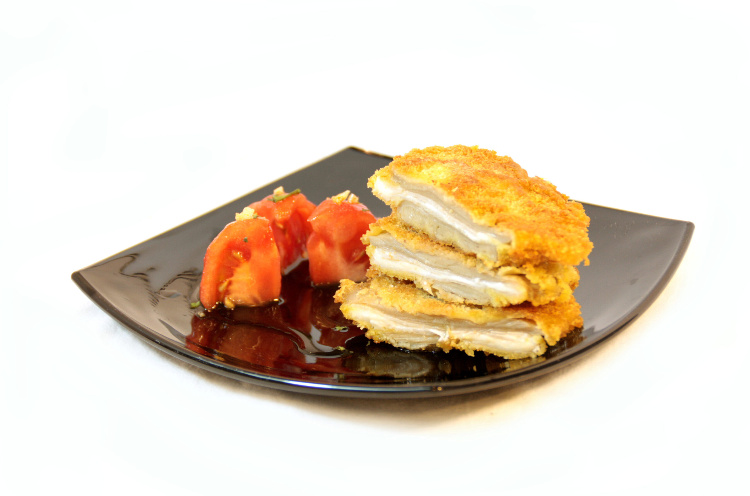 San jacobo de setas en plato