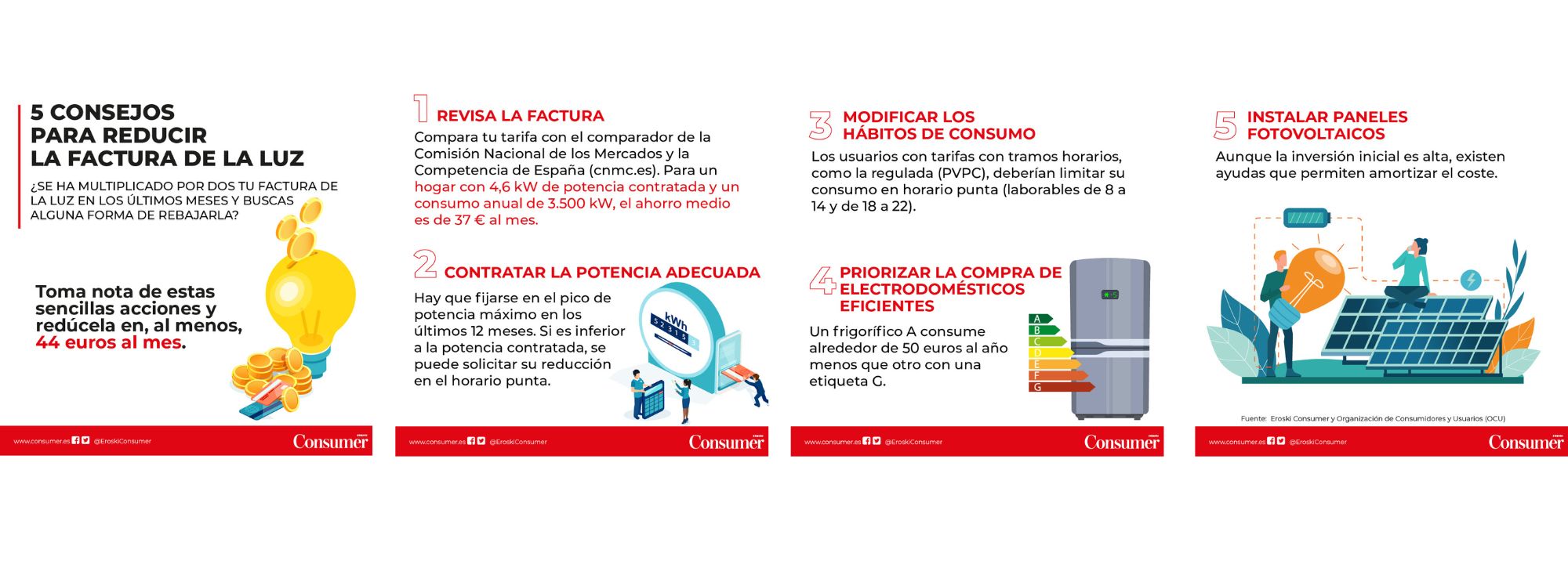 Consejos para reducir la factura de la luz | Consumer