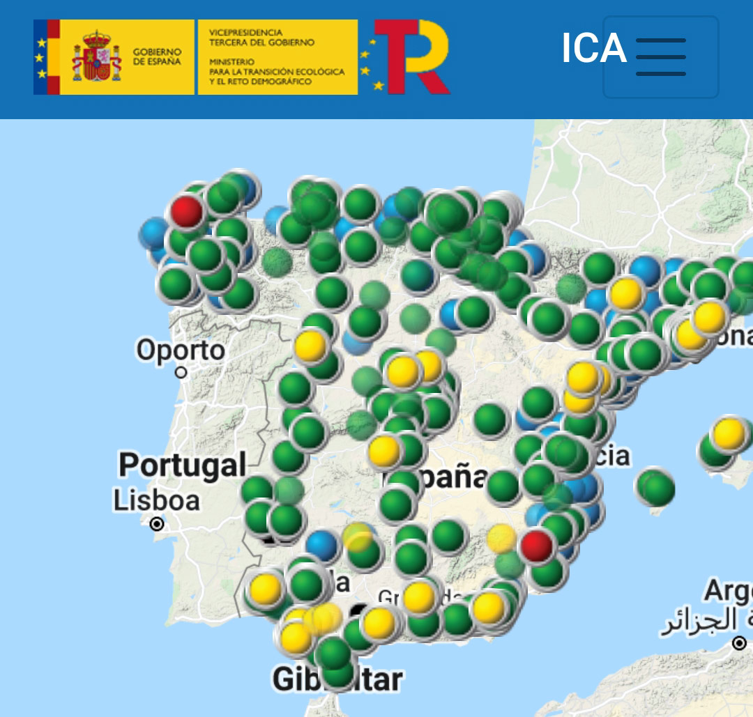 Espainiako ICA mapa