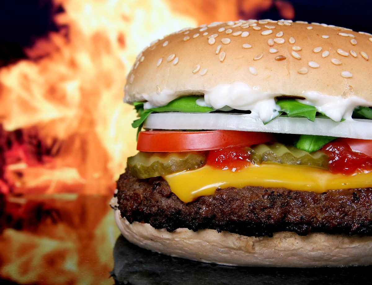 hamburguesa con menos calorías