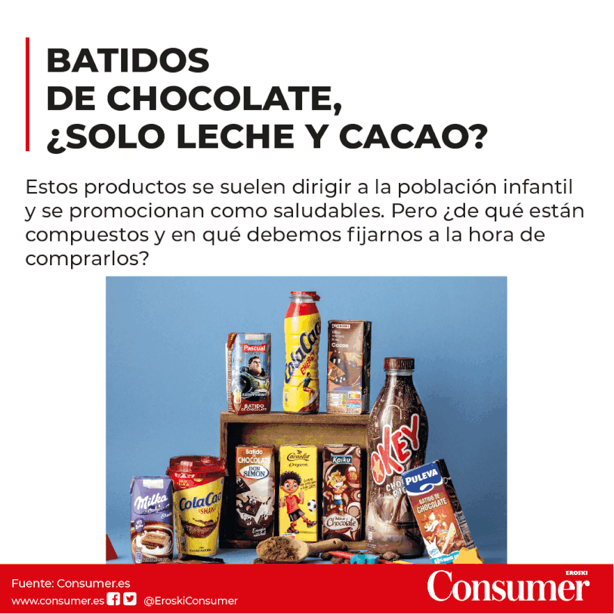 ingredientes de los batidos de chocolate