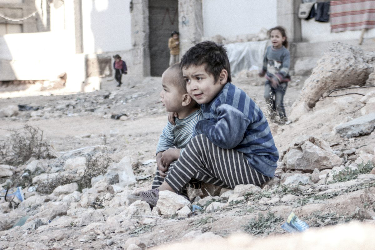 niños en Alepo, Siria