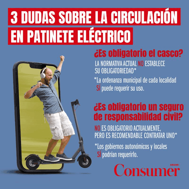 patinete eléctrico dudas conducción infografía
