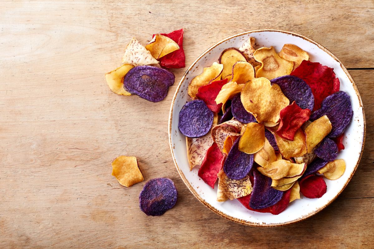 chips de verduras saludables