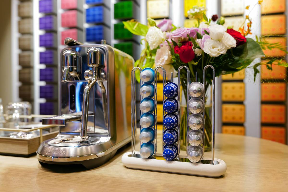 cafetera y monodosis de café