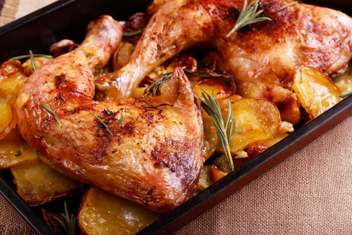 cordero asado jugoso