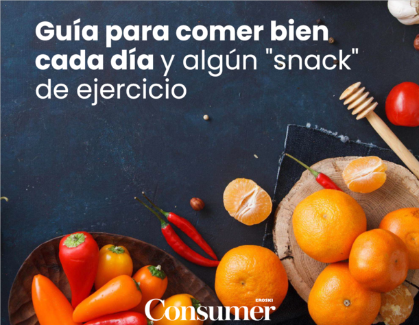 Portada de la guia descargable Guía para comer bien cada día y algún snack de ejercicio