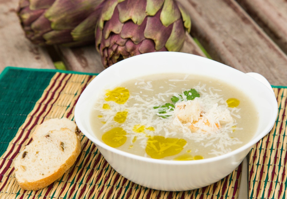 receta de crema de alcachofas