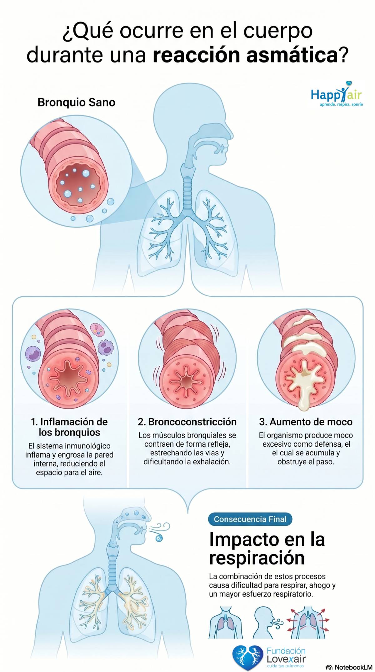 qué ocurre en el cuerpo en una reacción asmática