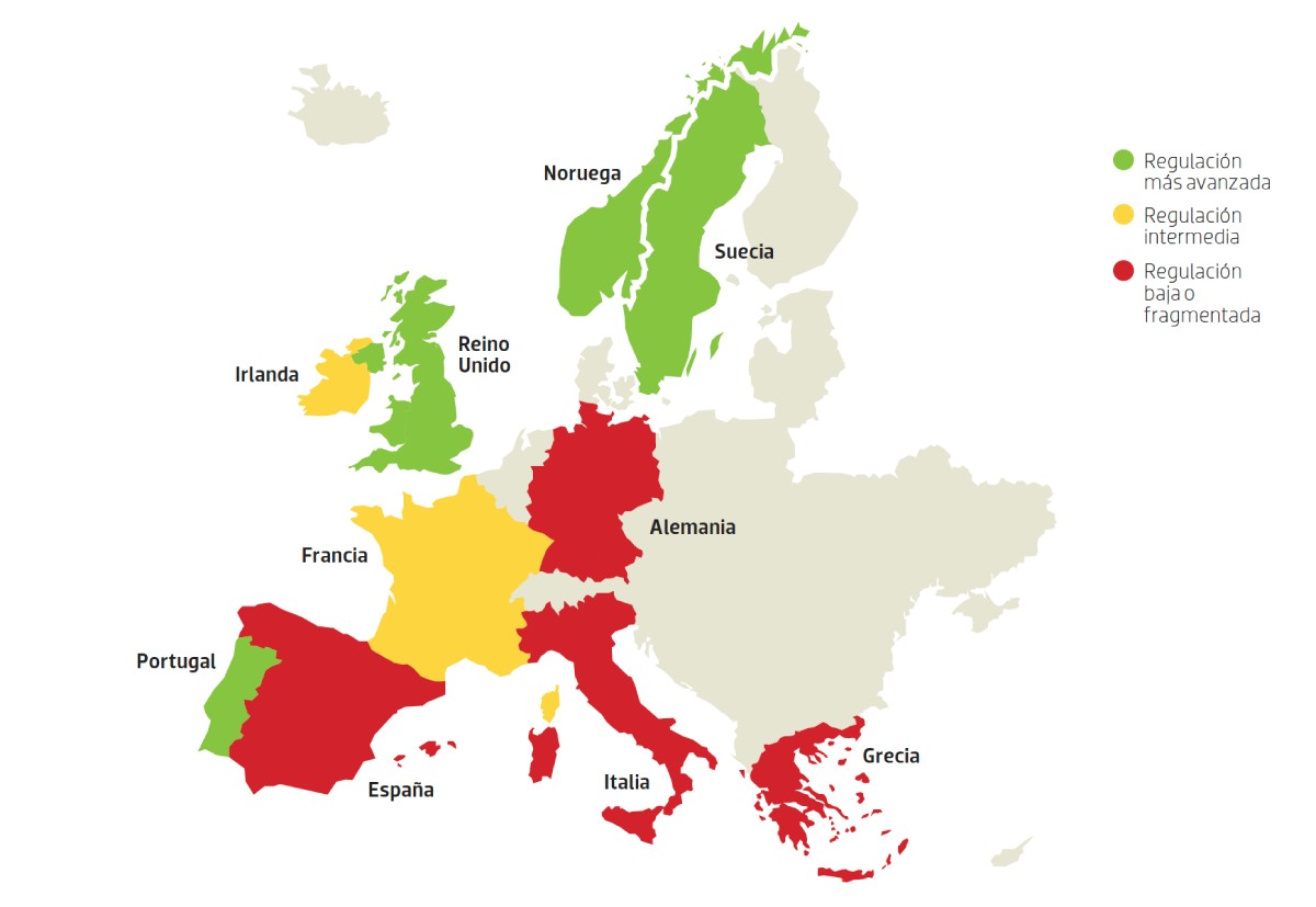 mapa de las restricciones publicitarias en Europa