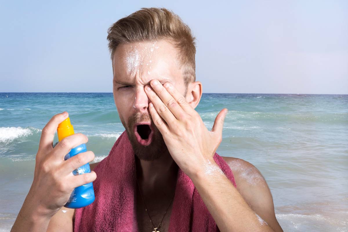 hombre playa