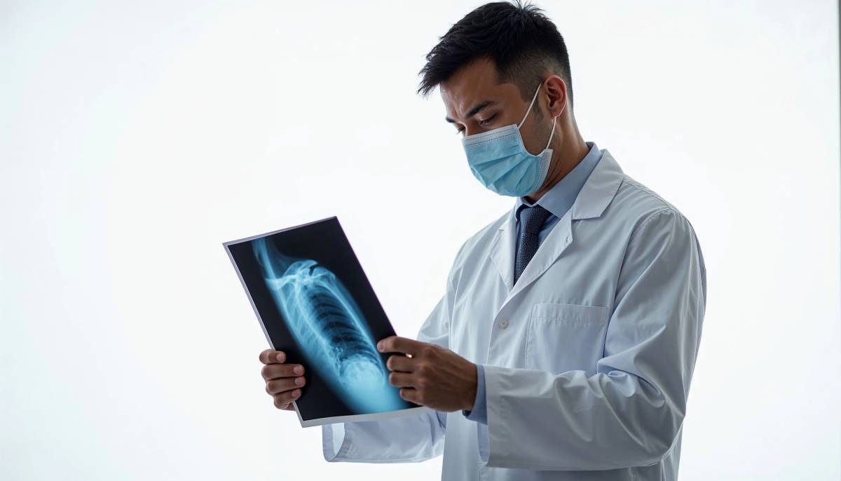 médico radiografía