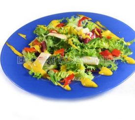 Ensalada de lechugas y escarola con vinagreta de mostaza