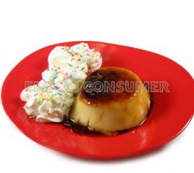 Flan de manzana