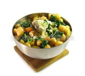 Potaje de vigilia con bacalao