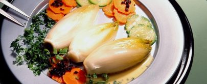 Endibias cocinadas con verduras