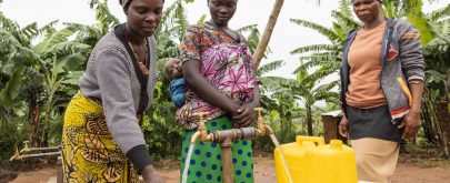 punto de agua potable en Nakivale Uganda
