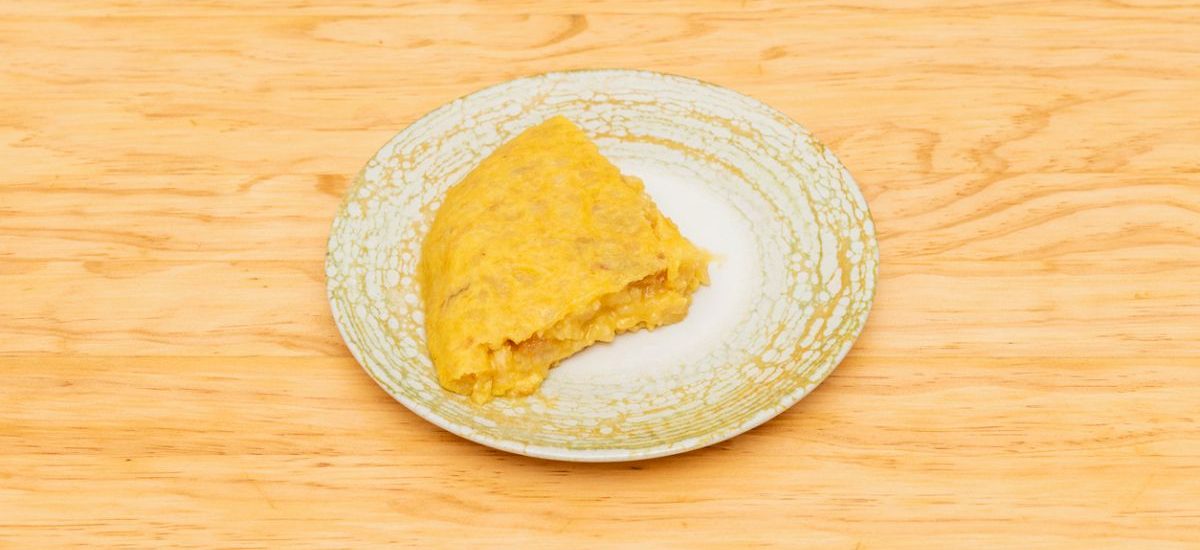 tortilla con huevo sin cuajar