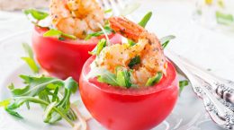 tomates rellenos con gambas