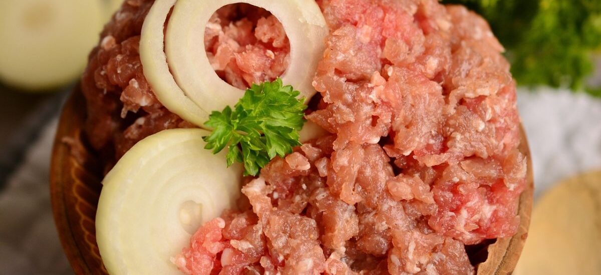 hamburguesa carne picada cruda