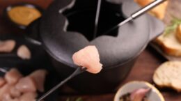 fondue de carne y caldo