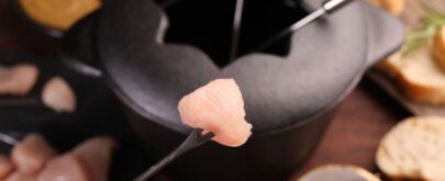 fondue de carne y caldo
