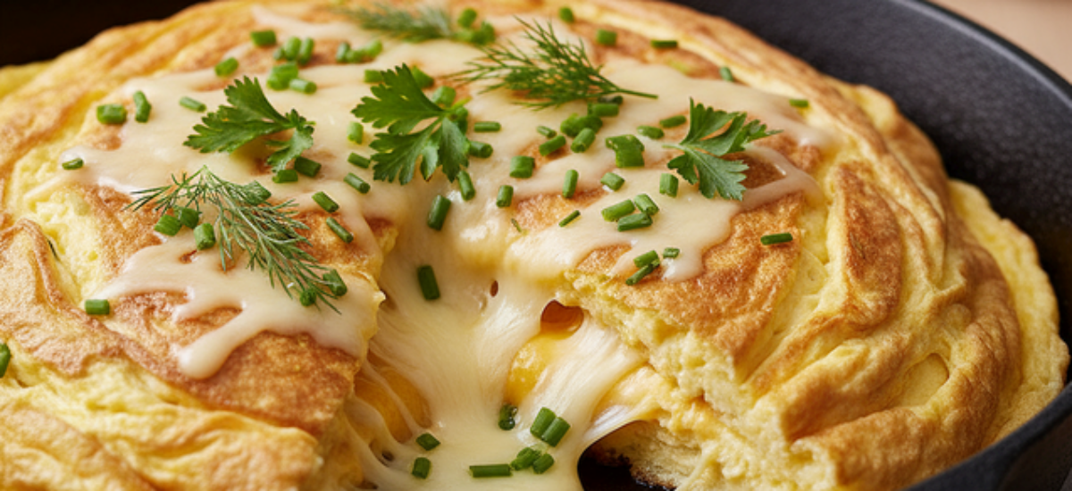 Tortilla de patatas rellena de queso