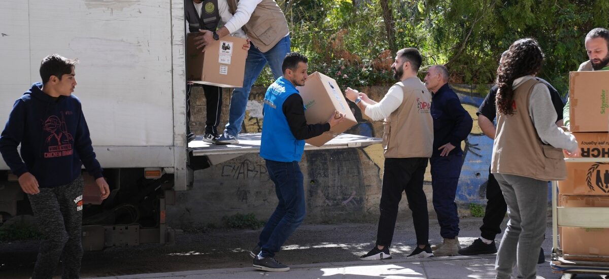 ayuda humanitaria en Oriente Medio