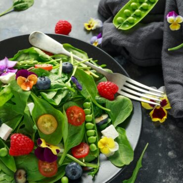 flores comestibles en primavera