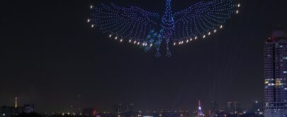 drones vs. fuegos artificiales