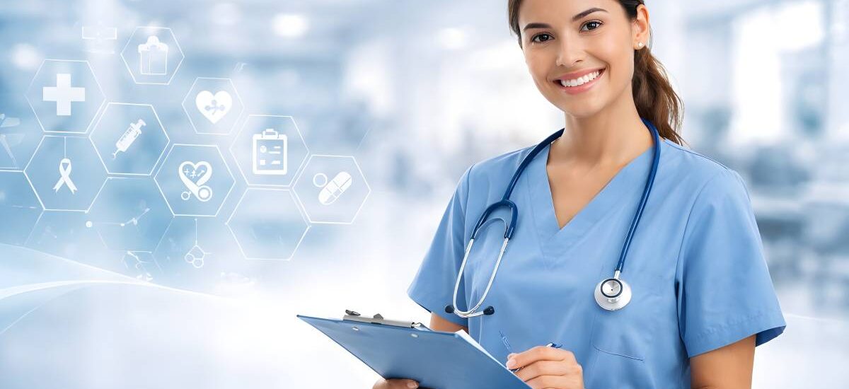 Guía de Sanidad de IA mujer médico