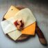 diferentes tipos de queso en loncha