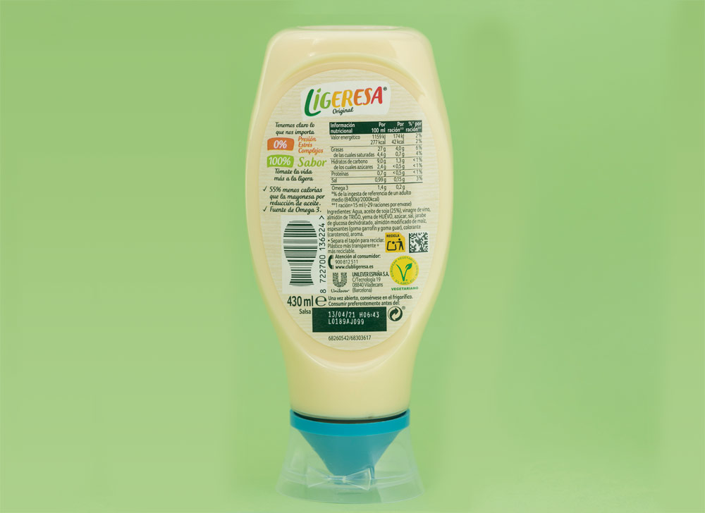 ingredientes salsa ligera ligeresa