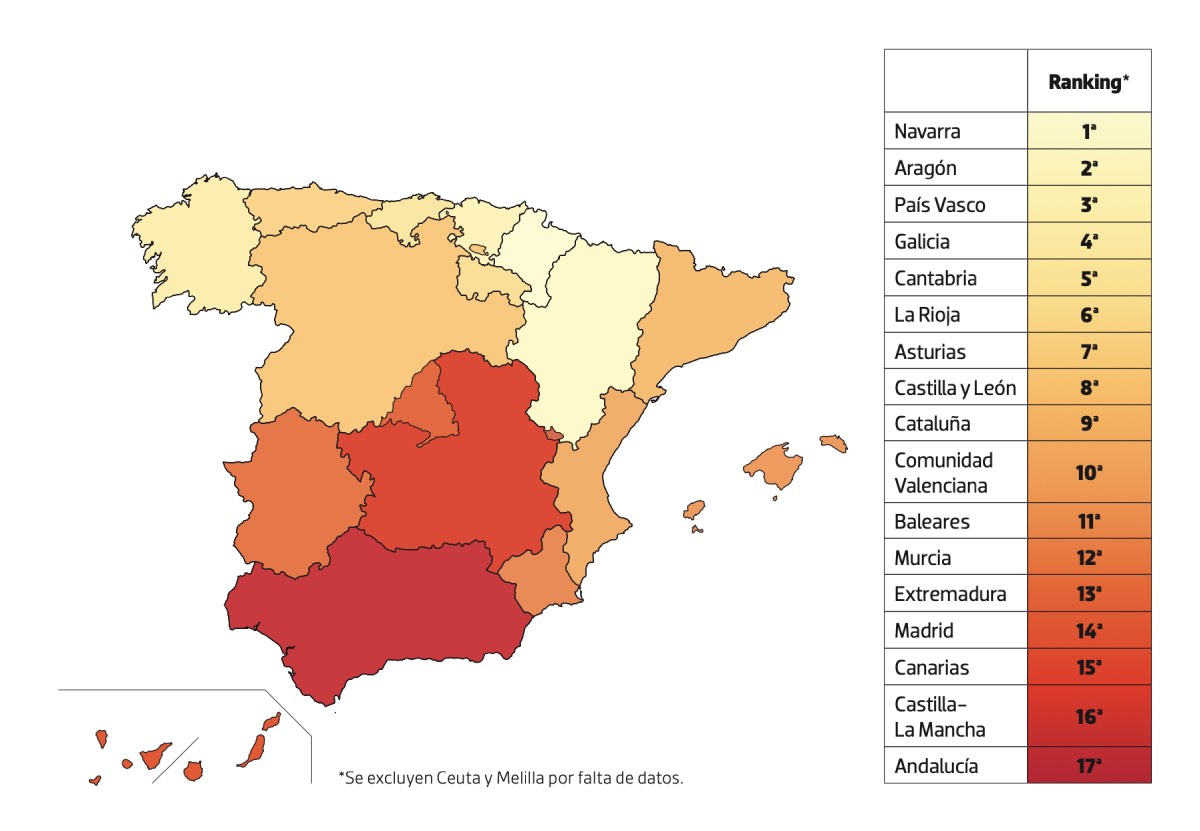 obesidad infantil España comunidades autónomas